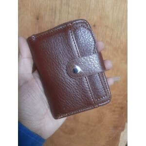Leather Credit Zipper Card Holder Wallet
