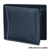 Navy Blue RFID Blocking Leather Wallet