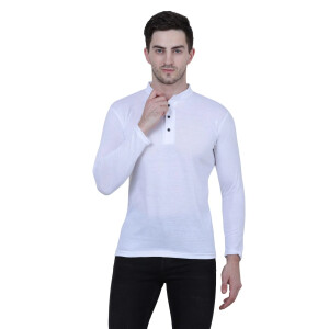 Men's Cotton Blend Solid Full Sleeves T-Shirt