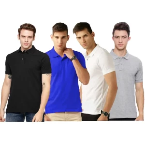 Joggers Park Pack of 4 Polo Matte T-Shirts For Men