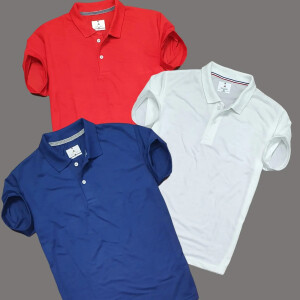 Men's Plane Solid Half Sleeves Polo neck T-Shirt Pack Of 3