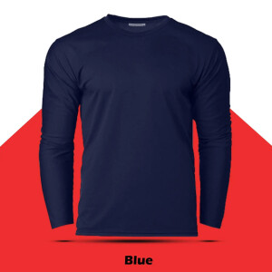 Men's Cotton Solid Round Neck Full Sleeves T-Shirt