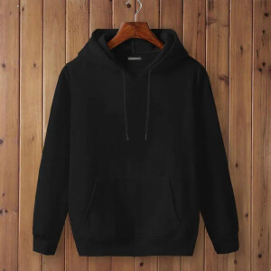 Men's Cotton Full Sleeves Hoodie ,Black